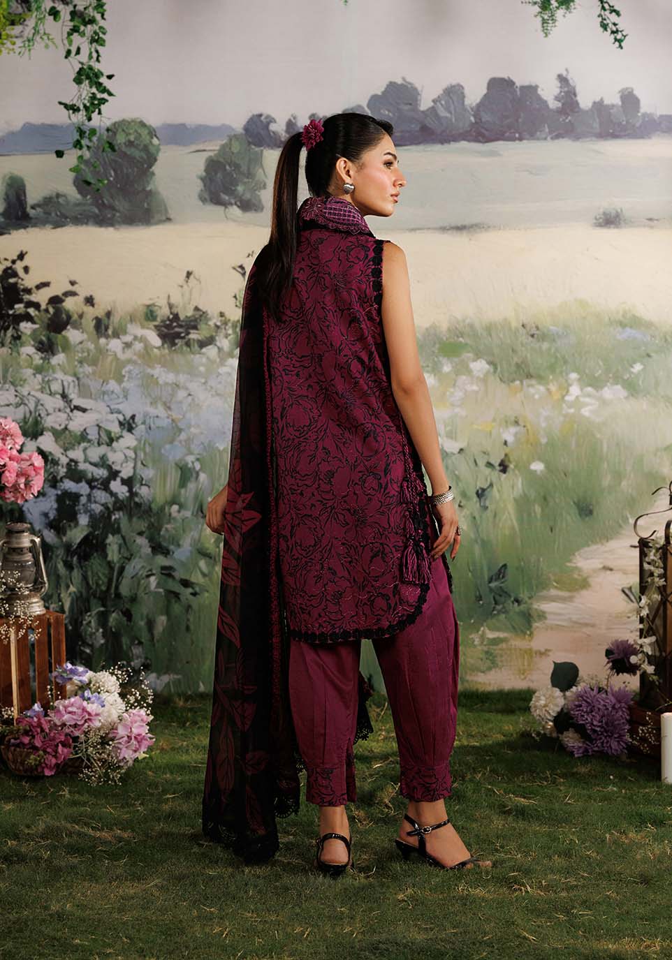 GULMOHAR ZQ003 Chiffon Pakistani Summer Dresses - Zarqash - 2