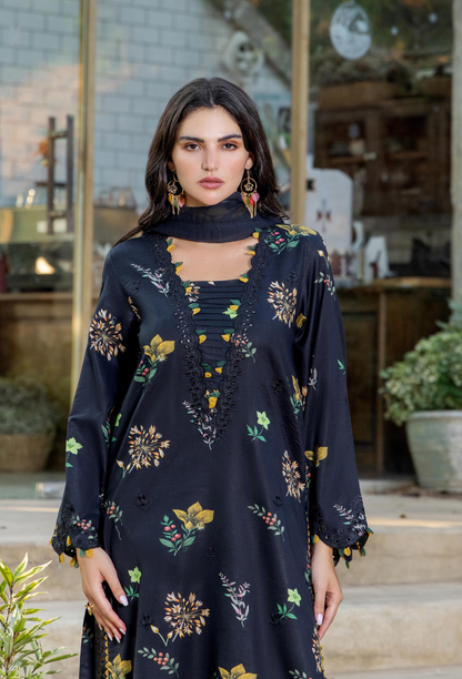 Scenery - Printkari D03 Chiffon Pakistani Summer Dresses - Humdum - 5