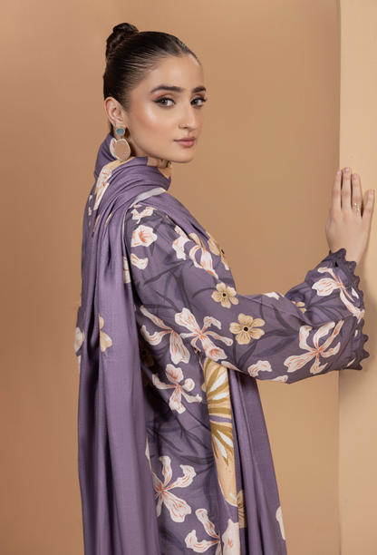 Zara - D05 Khaddar Pakistani Winter Dresses - Humdum - 3