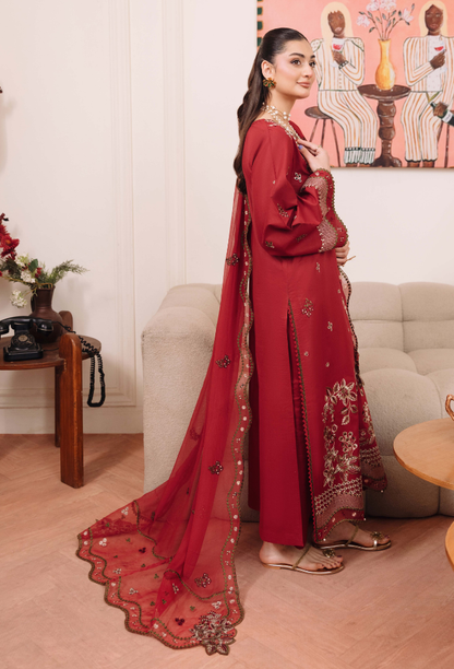 Mirha'2 - D09 Organza Pakistani Summer Dresses - Humdum - 3