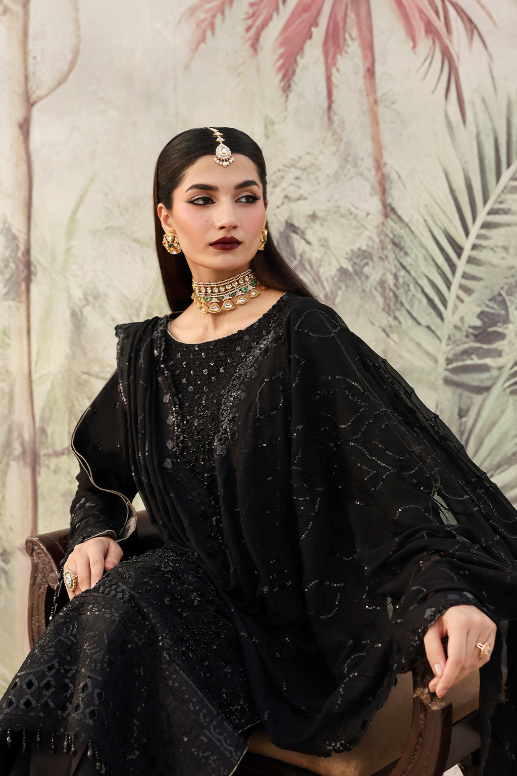 ZAREENAH Raw Silk Pakistani Formal Dresses - Emaan Adeel - 4