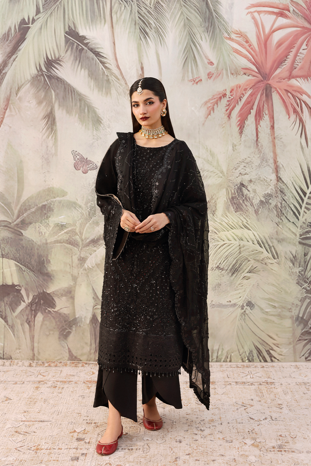 ZAREENAH Raw Silk Pakistani Formal Dresses - Emaan Adeel - 2