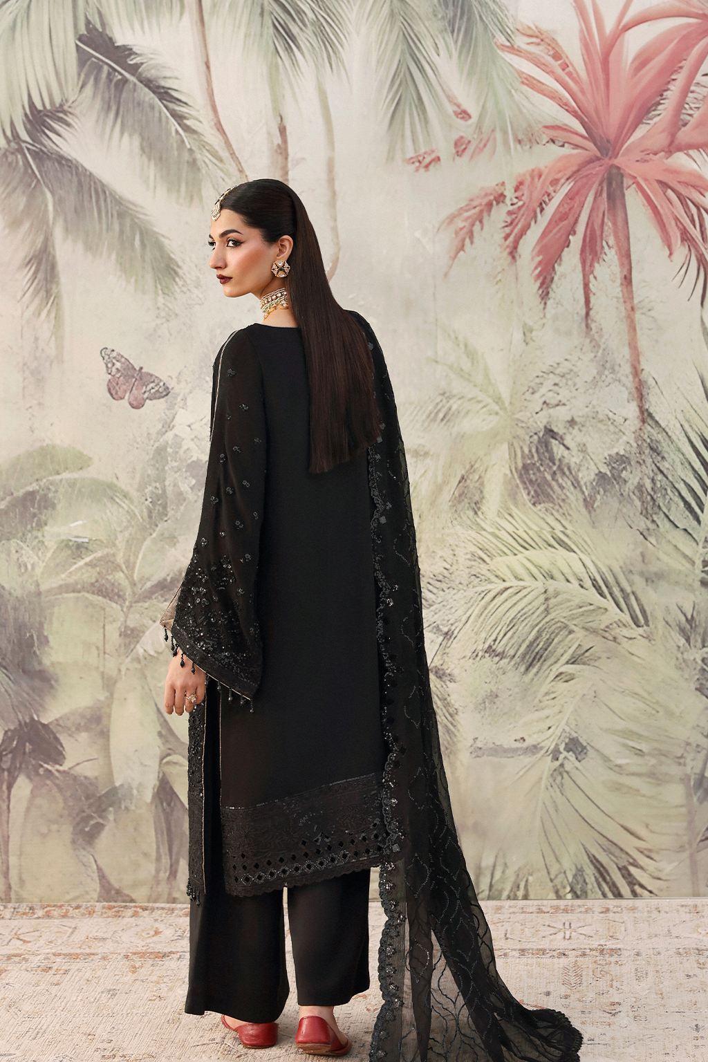 ZAREENAH Raw Silk Pakistani Formal Dresses - Emaan Adeel - 3