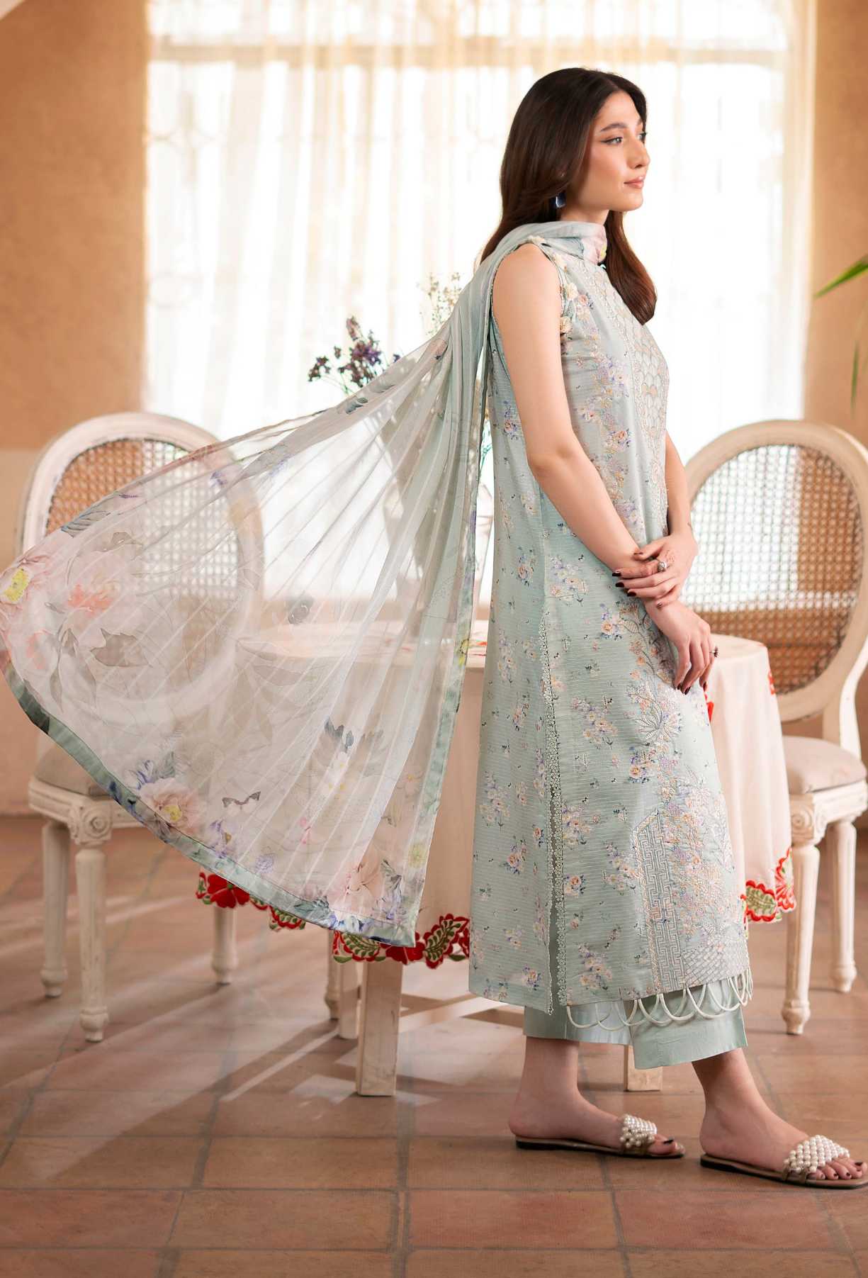Kanwal - D04 Chiffon Pakistani Summer Dresses - Humdum - 3