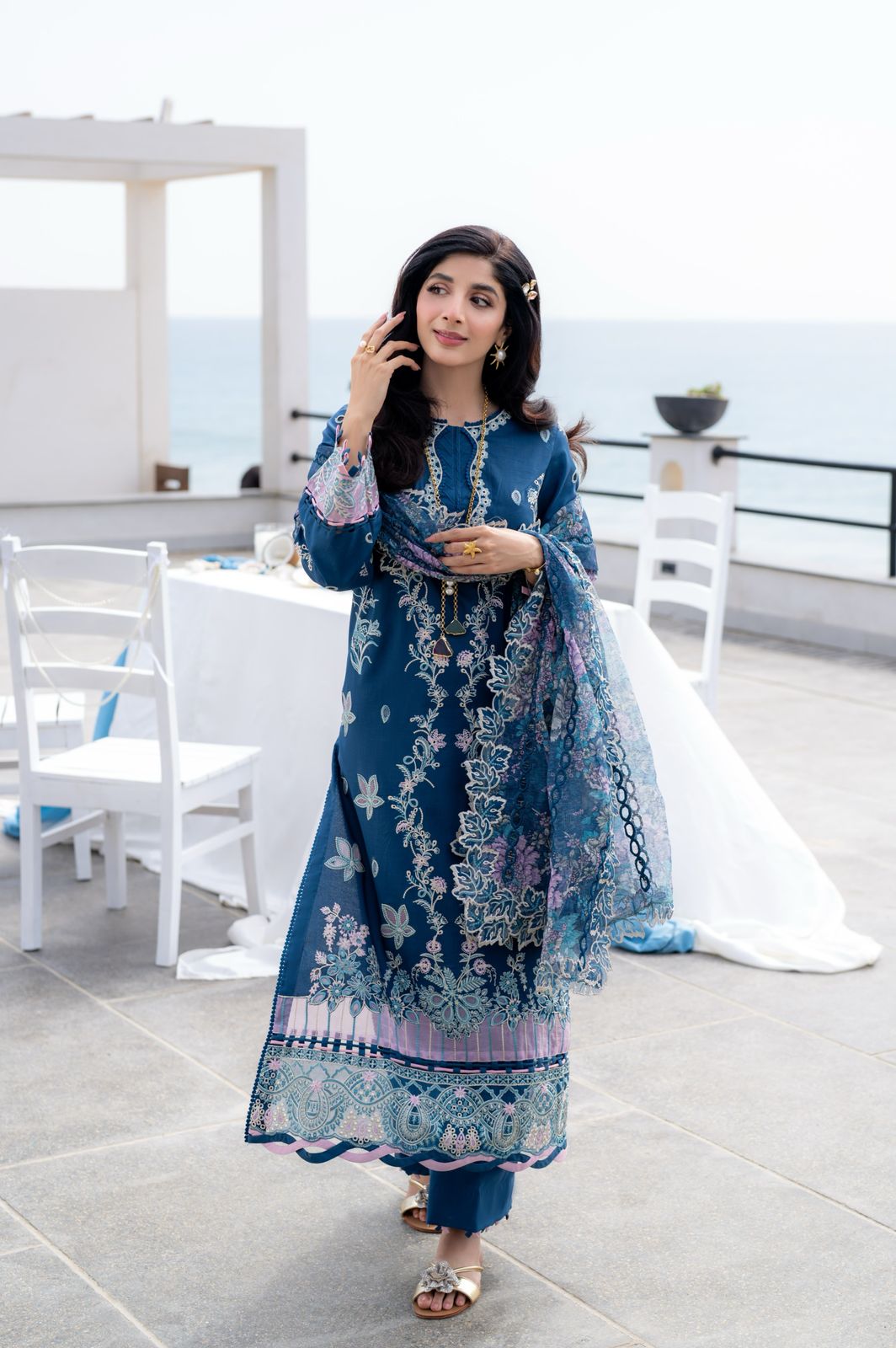 AZURA (AS-03) Jacquard Pakistani Summer Dresses - aabyaan - 4