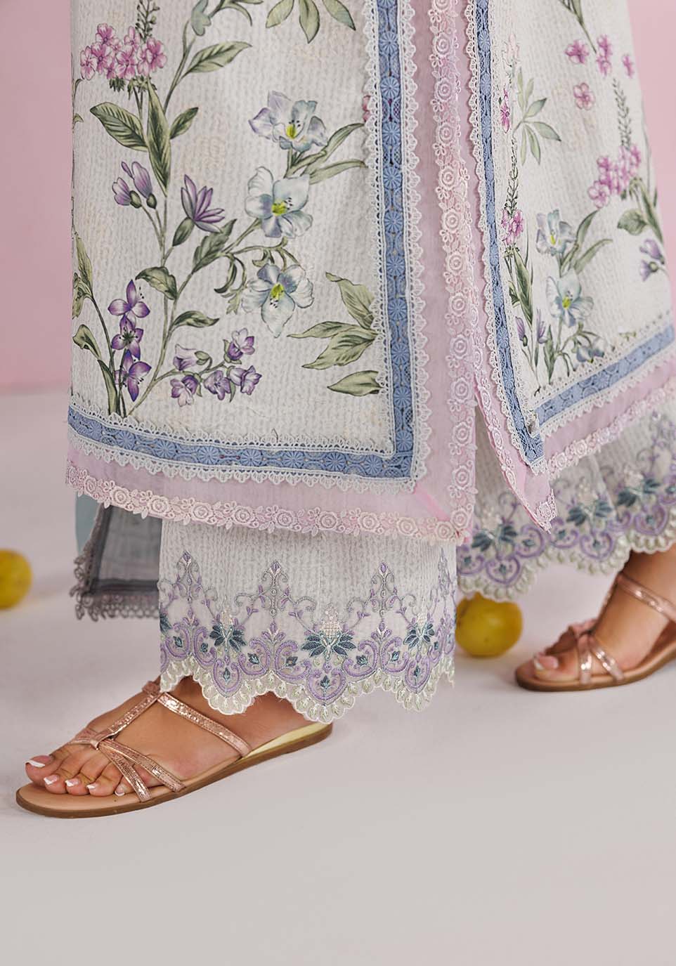 AFSOON ZQ002 Chiffon Pakistani Summer Dresses - Zarqash - 3