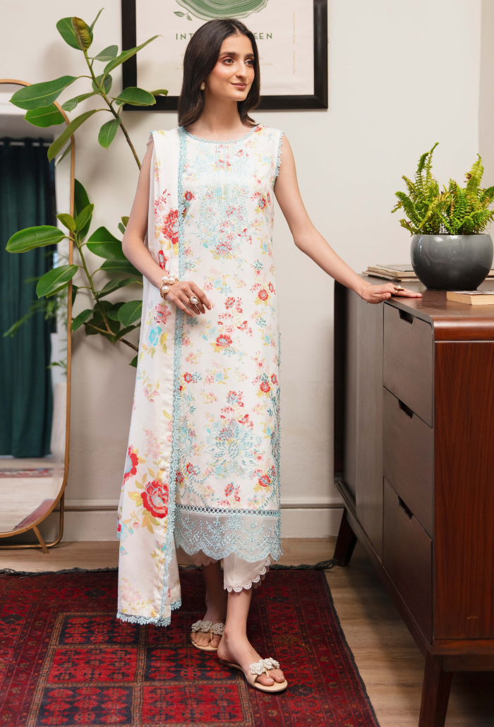 LAIBA - D09 Organza Pakistani Winter Dresses - Humdum - 1