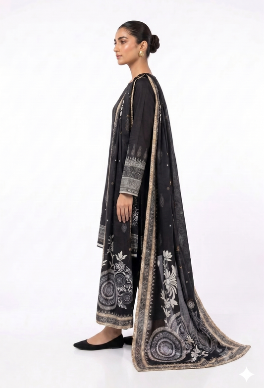 Floral - D10 Lawn Pakistani Summer Dresses - Humdum - 2