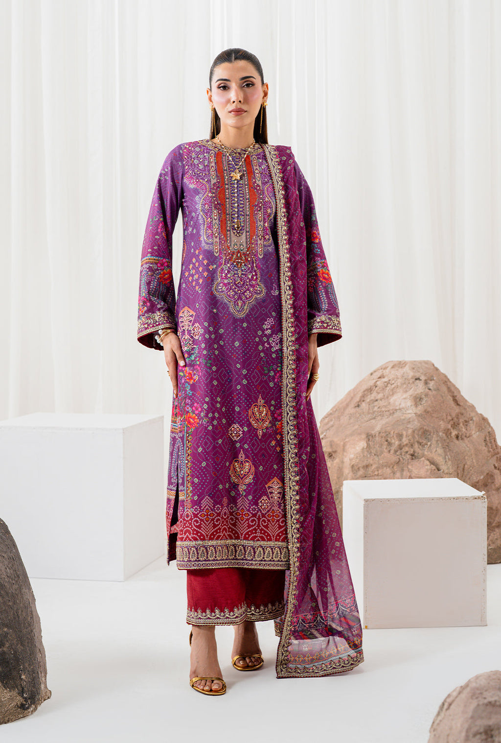 Solis Raw Silk Pakistani Summer Dresses