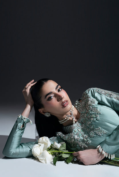 Marine Muse Silk Pakistani Formal Dresses - AJR Couture - 6