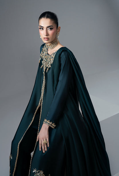 Jade Mirage Silk Pakistani Formal Dresses - AJR Couture - 6