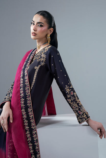 Scarlet Ruby Organza Pakistani Formal Dresses - AJR Couture - 3