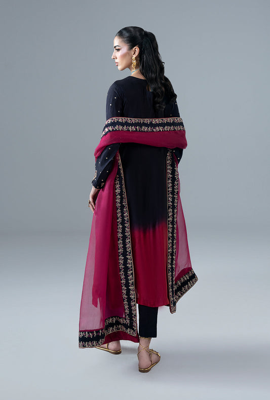 Scarlet Ruby Organza Pakistani Formal Dresses - AJR Couture - 2