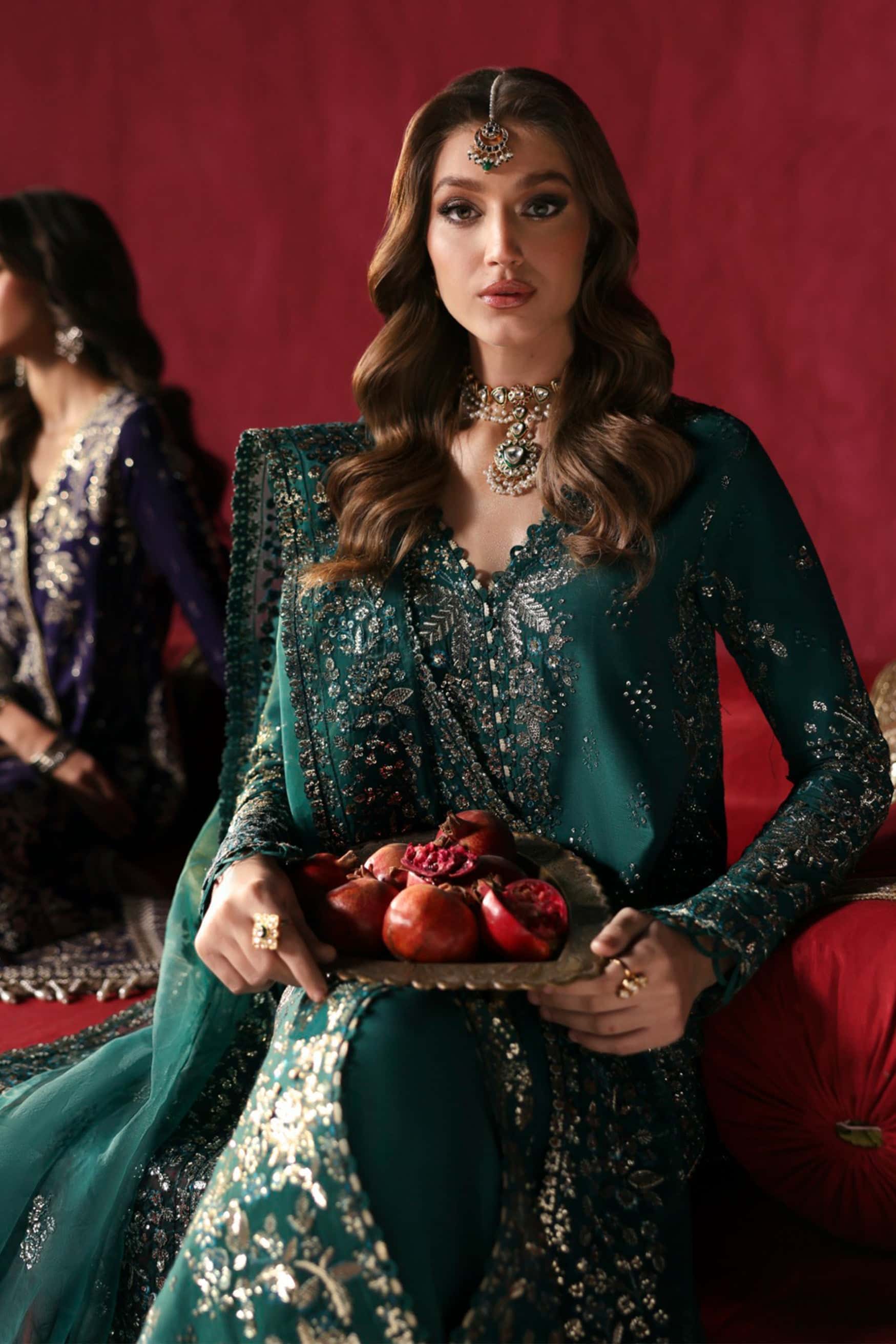 Shahnisa Raw Silk Pakistani Formal Dresses - Afrozeh - 5