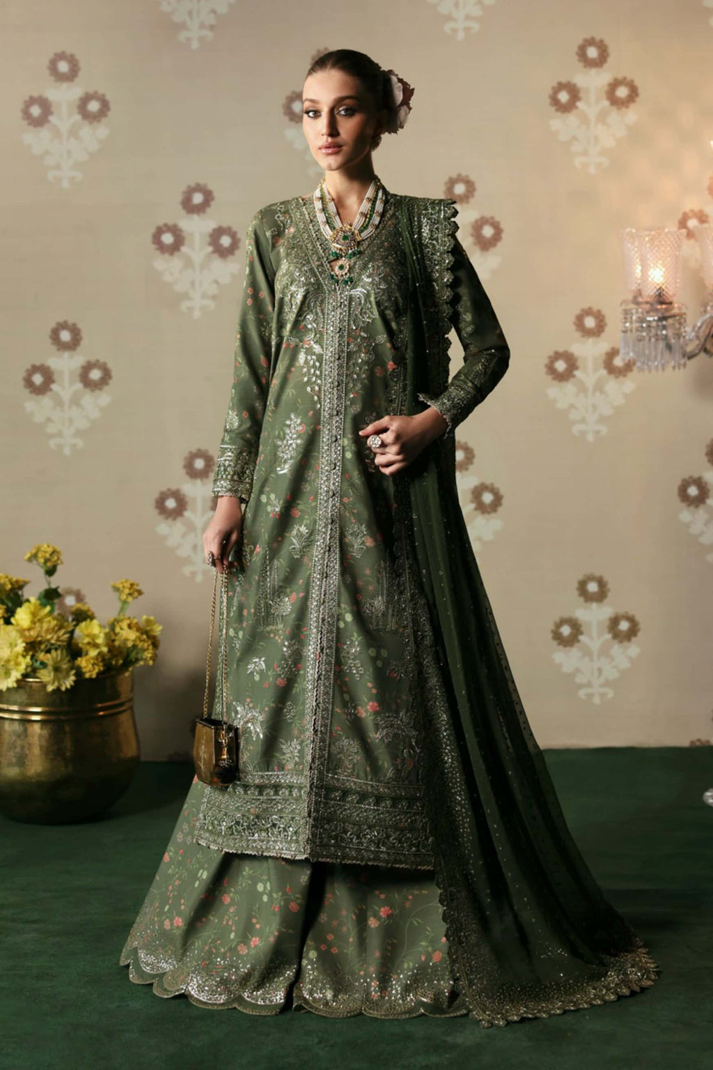Zeba Organza Pakistani Formal Dresses - Afrozeh - 1