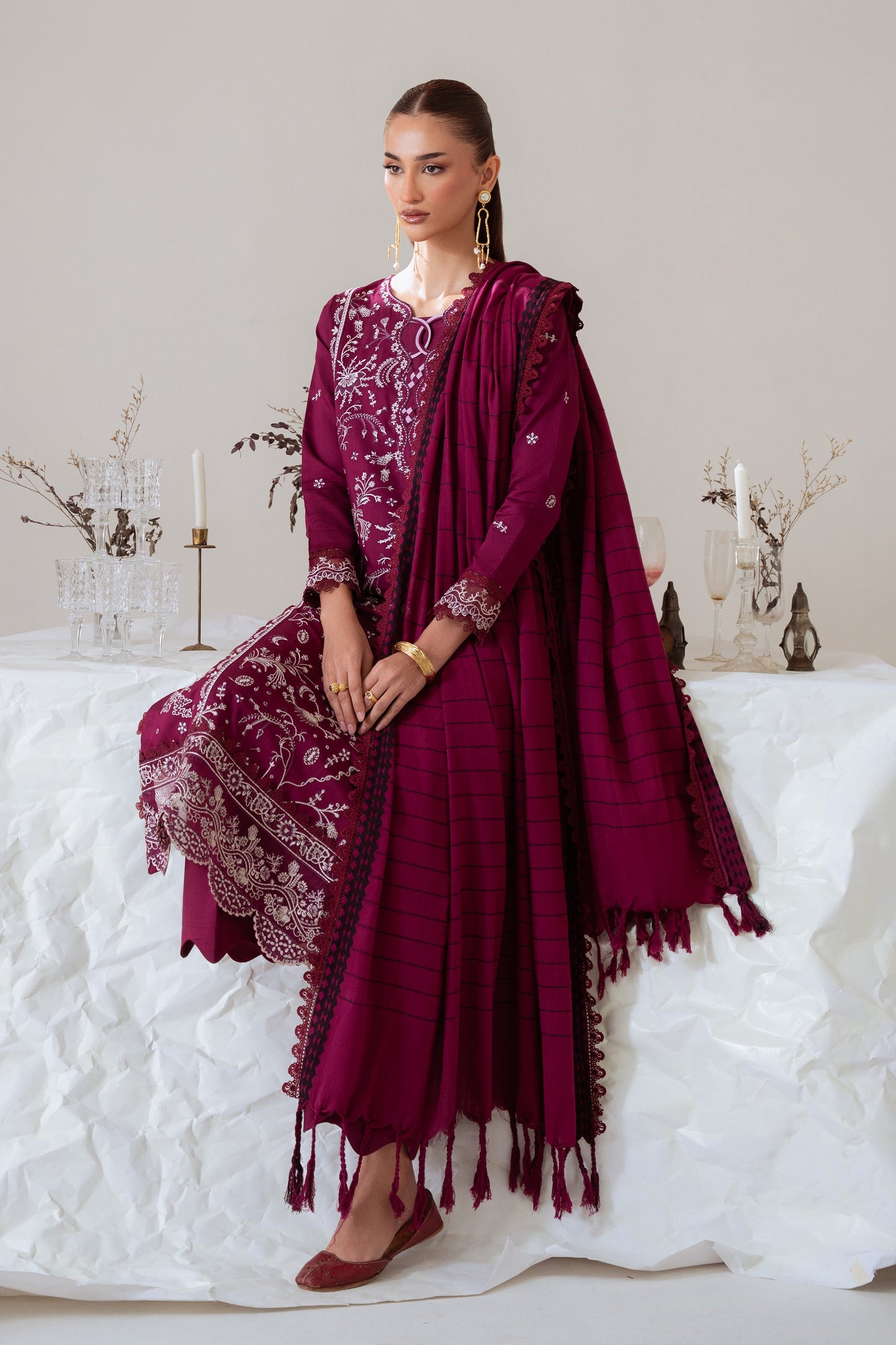 AFSHEEN (AV-09) Jacquard Pakistani Summer Dresses - aabyaan - 2