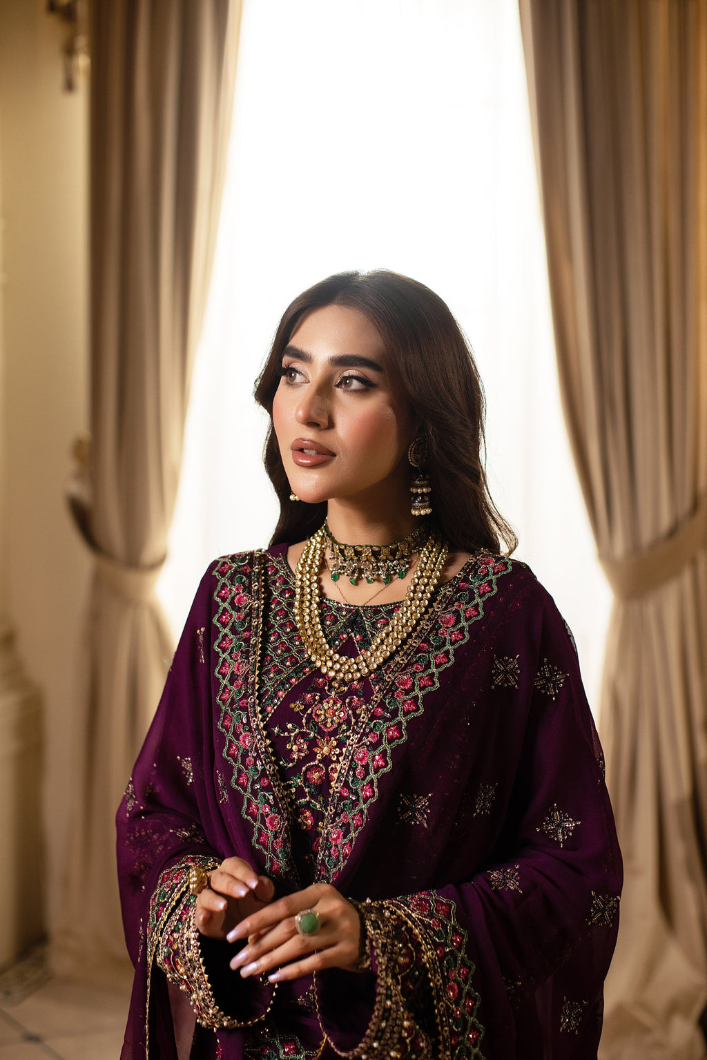 Amethysta Raw Silk Pakistani Formal Dresses - Sidra Aleem - 4