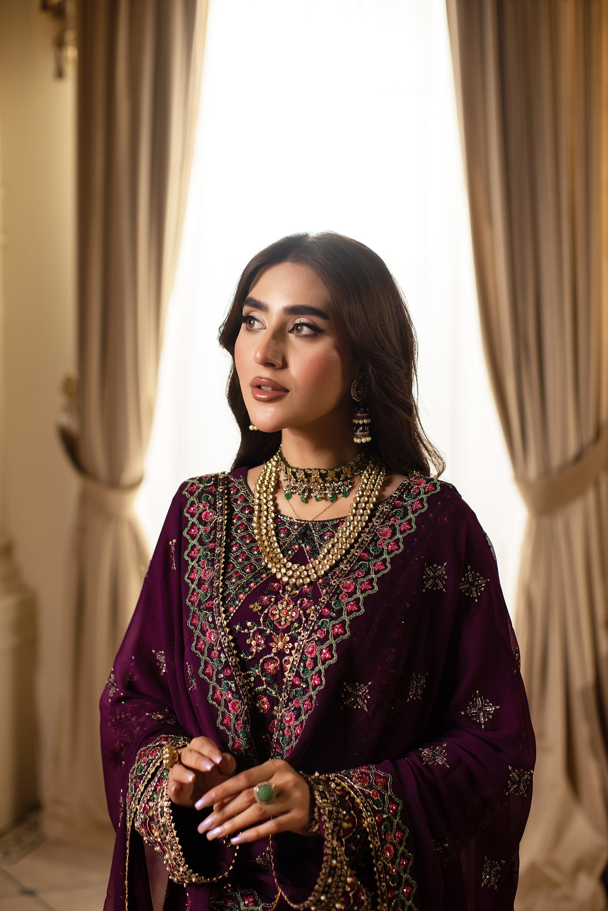 Amethysta Raw Silk Pakistani Formal Dresses - Sidra Aleem - 4