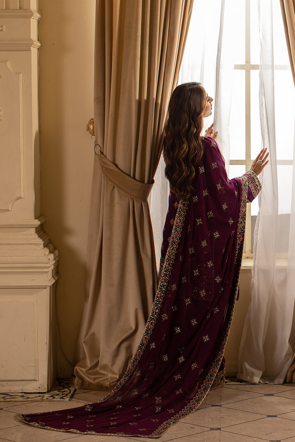 Amethysta Raw Silk Pakistani Formal Dresses - Sidra Aleem - 5