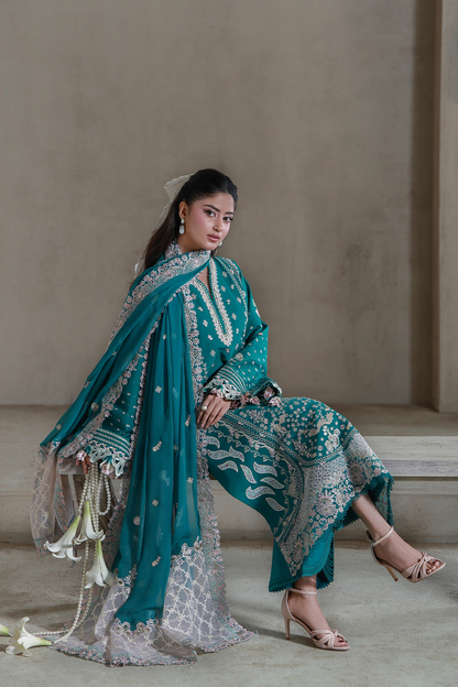 AYZEL (AL-07) Chiffon Pakistani Summer Dresses - aabyaan - 4