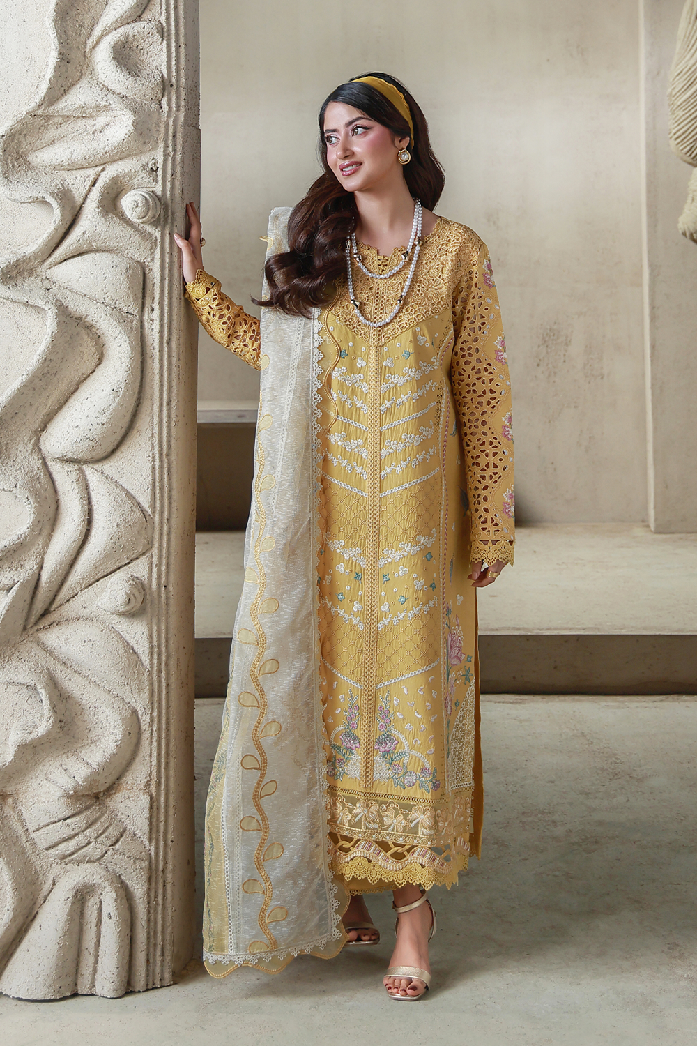 ZIMAL (AL-02) Jacquard Pakistani Summer Dresses - aabyaan - 1