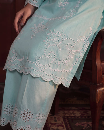 Ashley Cyan Premium Fabric Pakistani Summer Dresses - Sahiba-clothing - 6