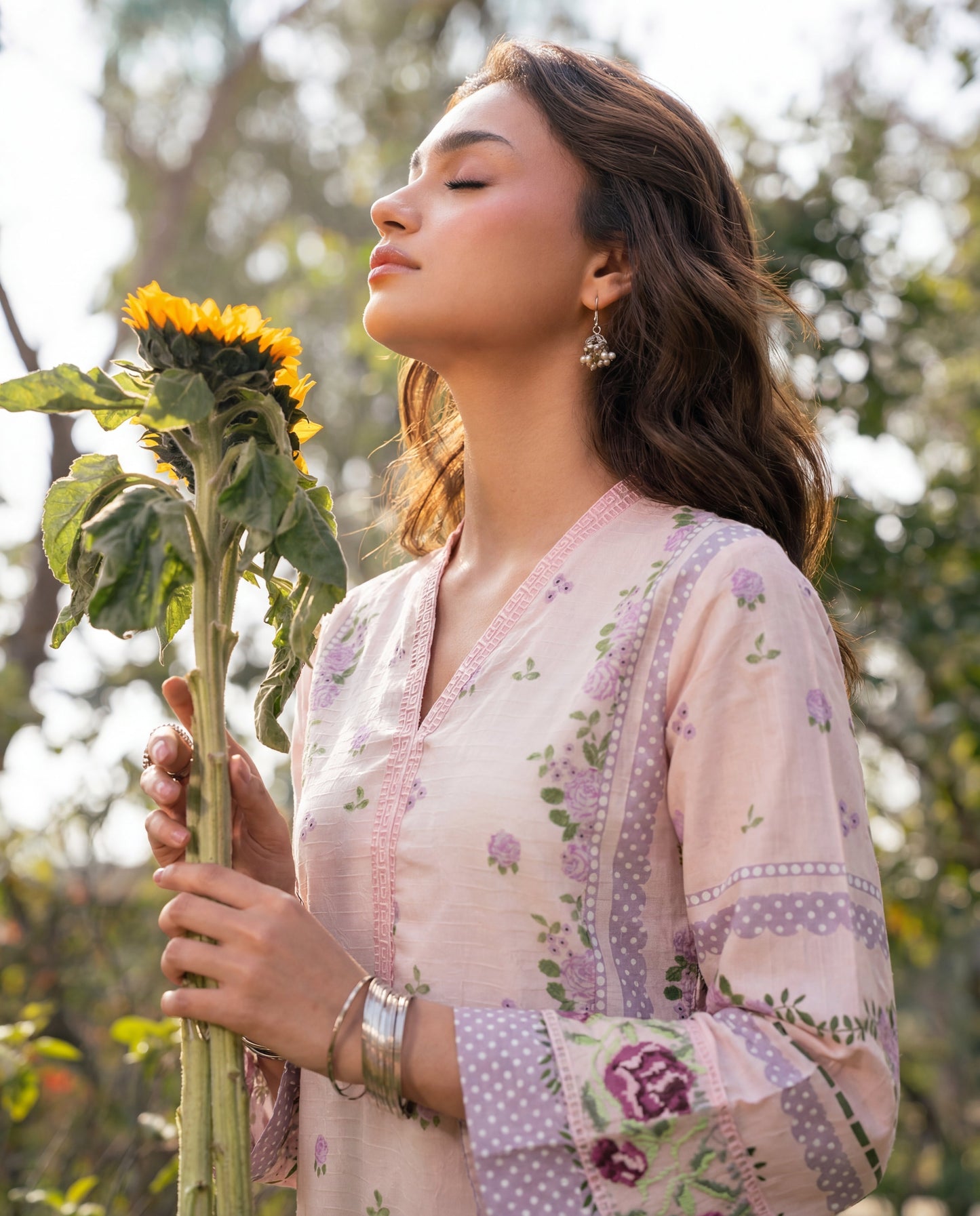Ayla Pink Premium Fabric Pakistani Summer Dresses - Sahiba-clothing - 4