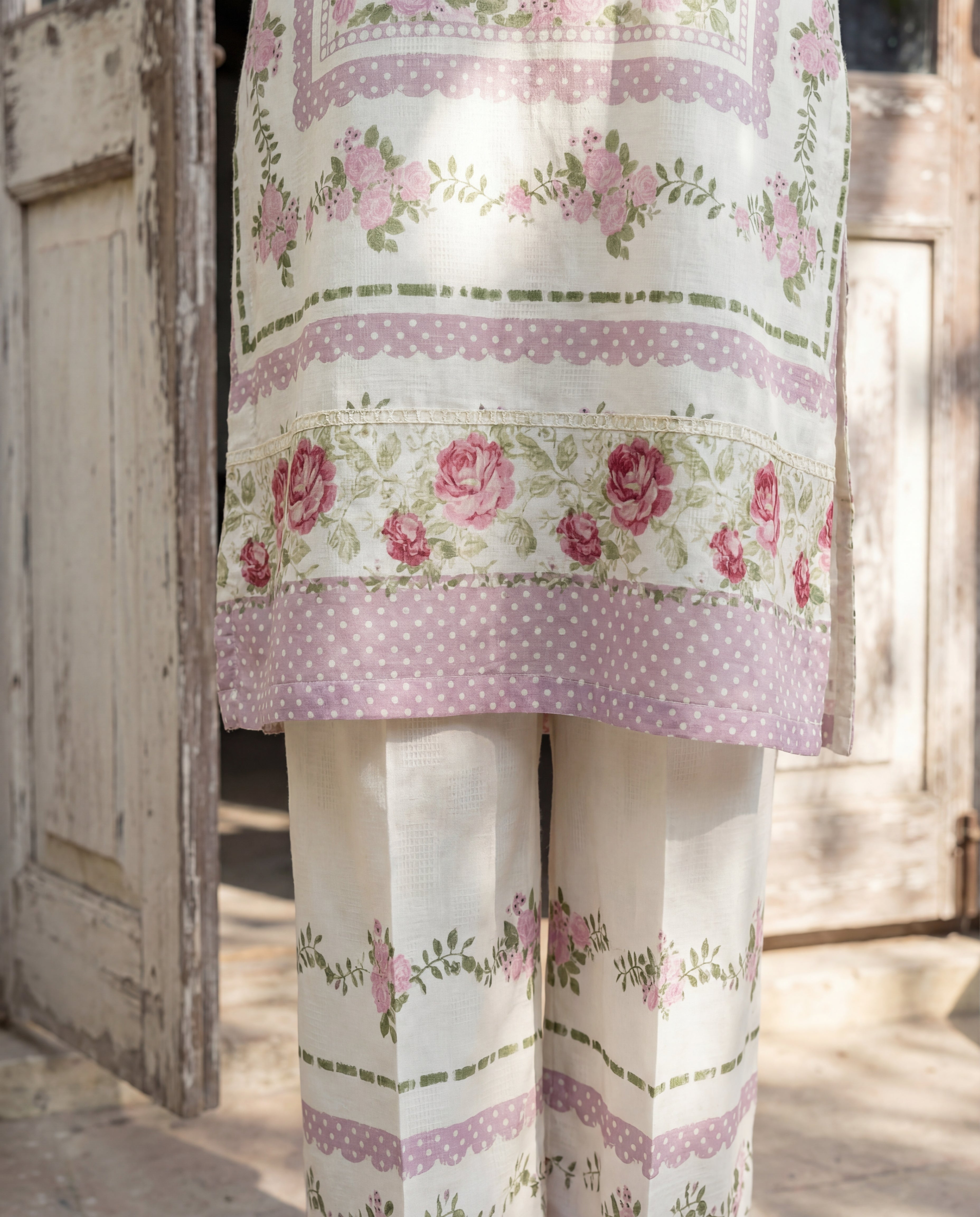 Ayla White Premium Fabric Pakistani Summer Dresses - Sahiba-clothing - 3