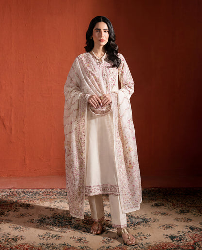Basanti white Premium Fabric Pakistani Summer Dresses - Sahiba-clothing - 6