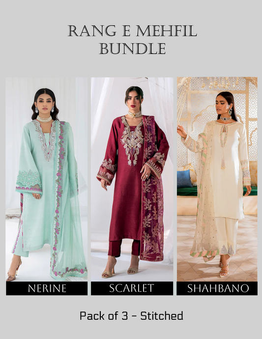 Rang e mehfil Bundle - Stitched