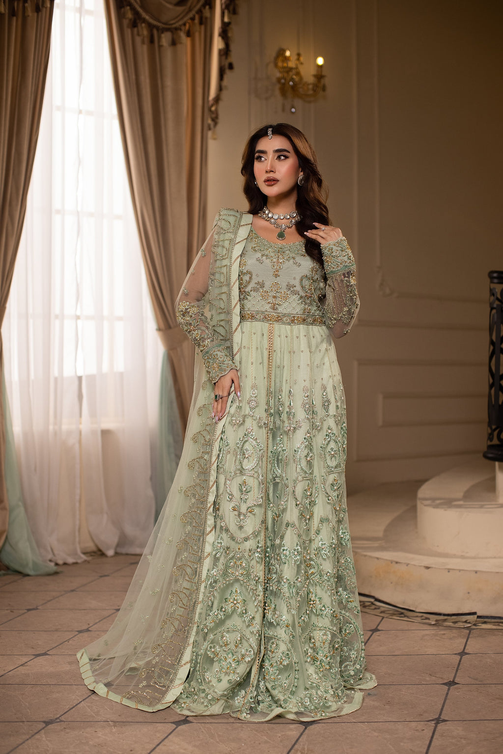 Celestia Raw Silk Pakistani Formal Dresses - Sidra Aleem - 2