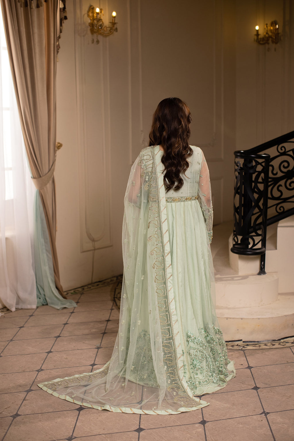 Celestia Raw Silk Pakistani Formal Dresses - Sidra Aleem - 3