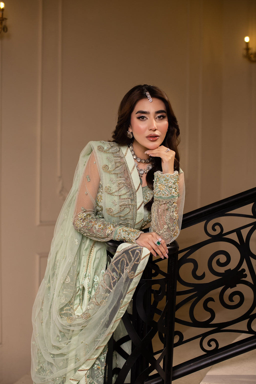 Celestia Raw Silk Pakistani Formal Dresses - Sidra Aleem - 5