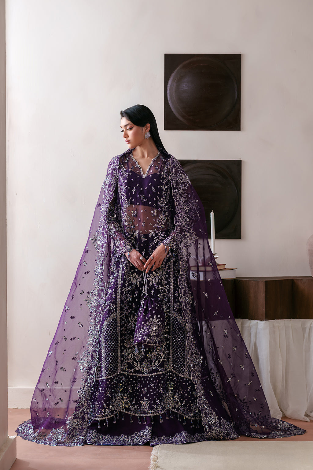 Tourmaline Raw Silk Pakistani Formal Dresses - Emaan Adeel - 3