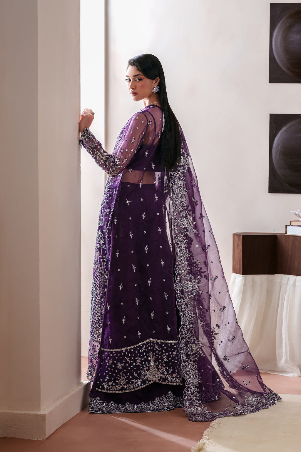 Tourmaline Raw Silk Pakistani Formal Dresses - Emaan Adeel - 2