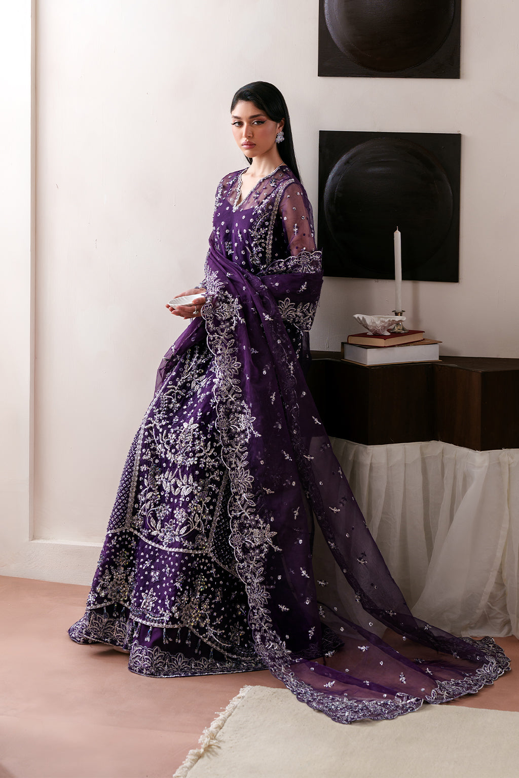 Tourmaline Raw Silk Pakistani Formal Dresses - Emaan Adeel - 6