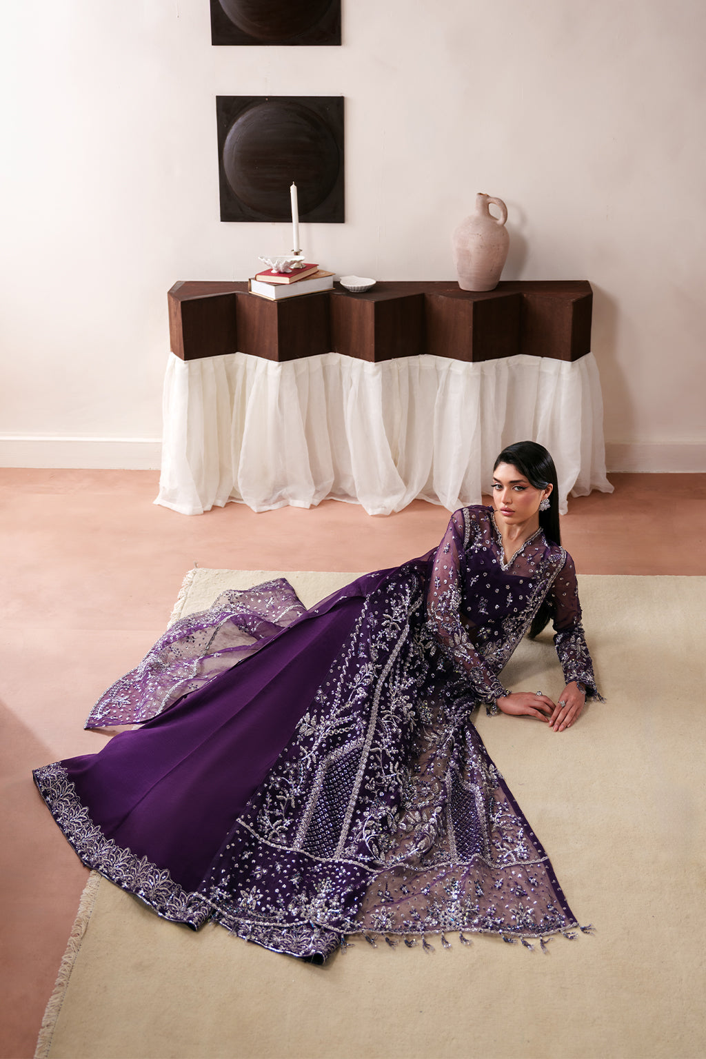 Tourmaline Raw Silk Pakistani Formal Dresses - Emaan Adeel - 7