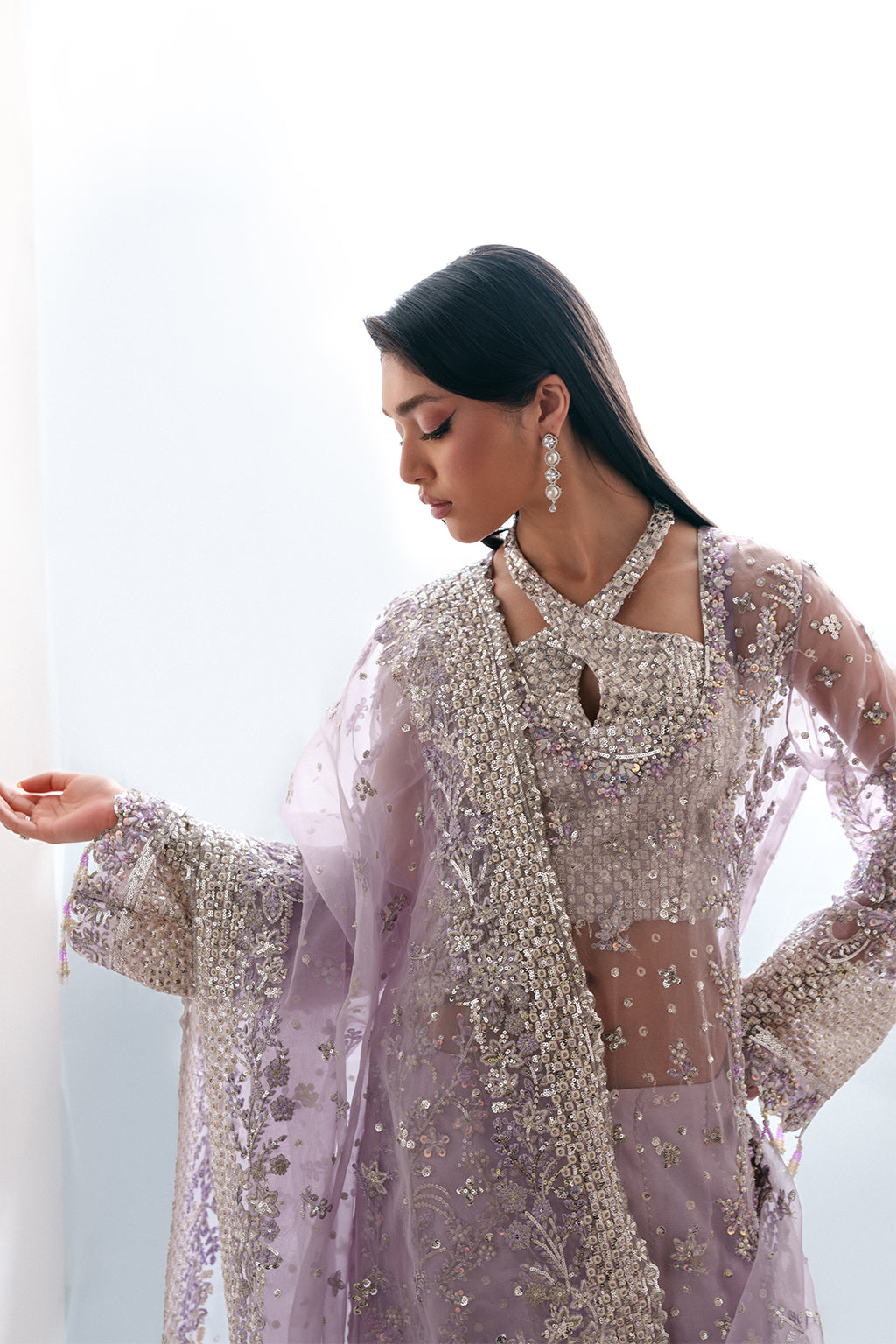 Lapis Raw Silk Pakistani Formal Dresses - Emaan Adeel - 6