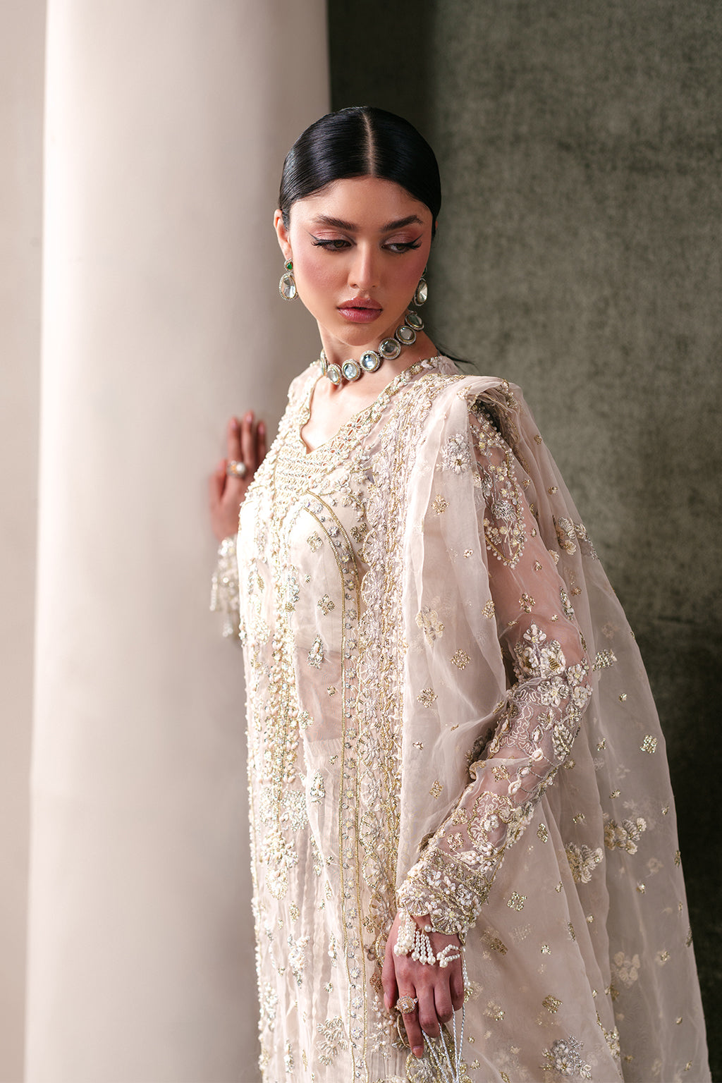 Howlite Raw Silk Pakistani Formal Dresses - Emaan Adeel - 4