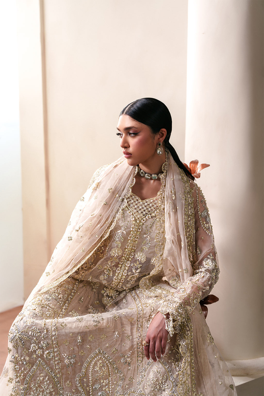 Howlite Raw Silk Pakistani Formal Dresses - Emaan Adeel - 6