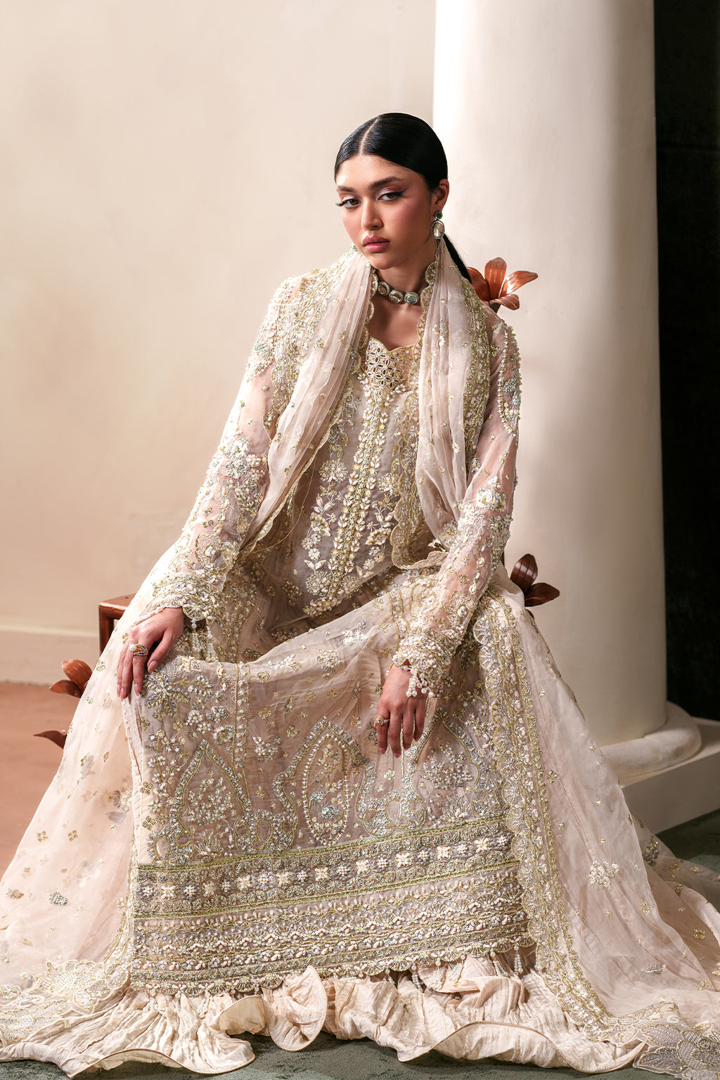 Howlite Raw Silk Pakistani Formal Dresses - Emaan Adeel - 7