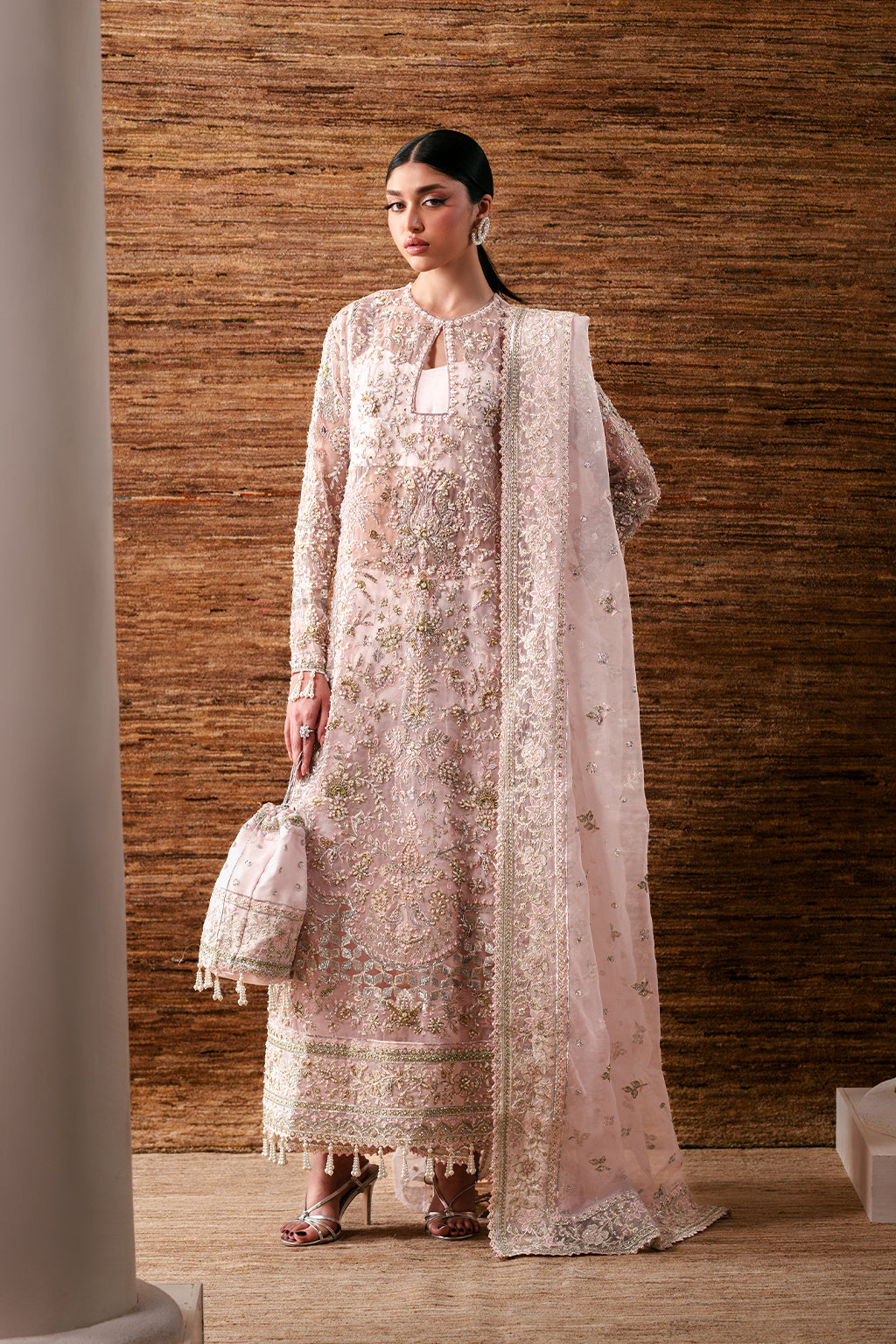 Pearl Essence Raw Silk Pakistani Formal Dresses - Emaan Adeel - 1