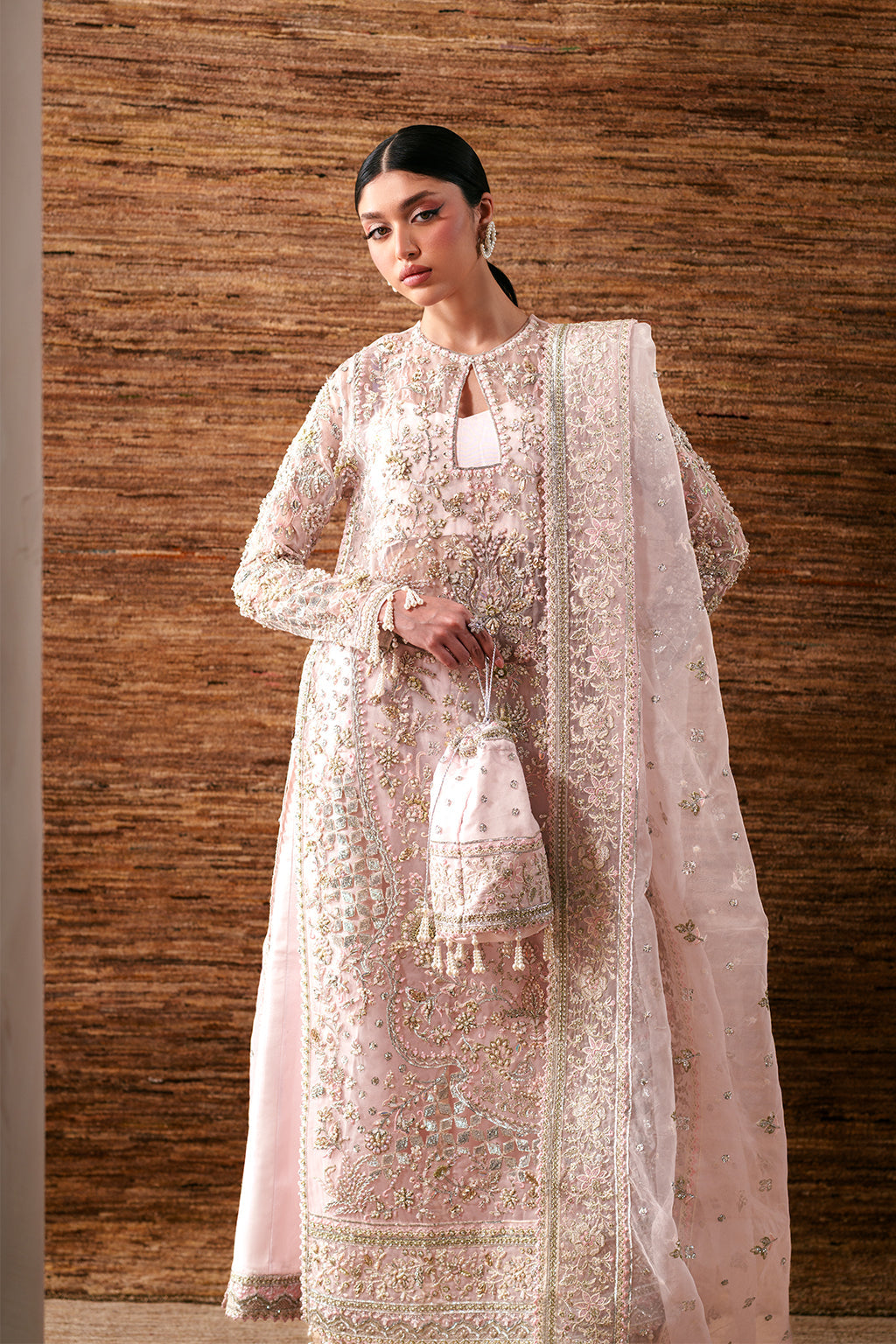 Pearl Essence Raw Silk Pakistani Formal Dresses - Emaan Adeel - 3