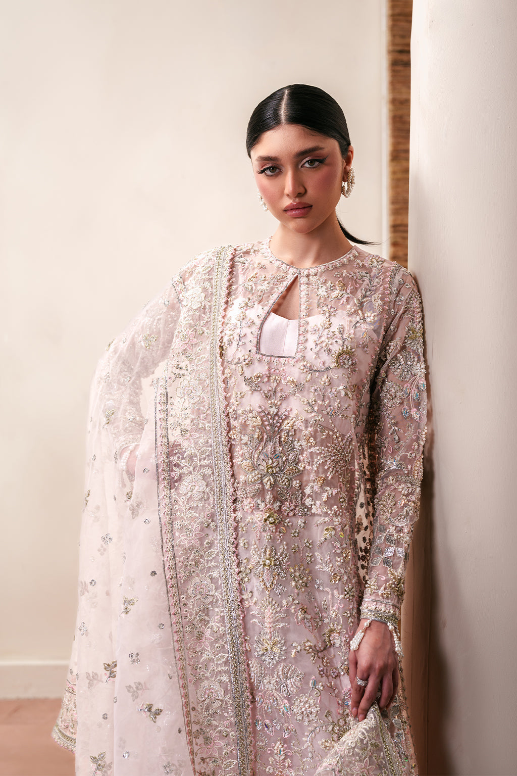 Pearl Essence Raw Silk Pakistani Formal Dresses - Emaan Adeel - 6