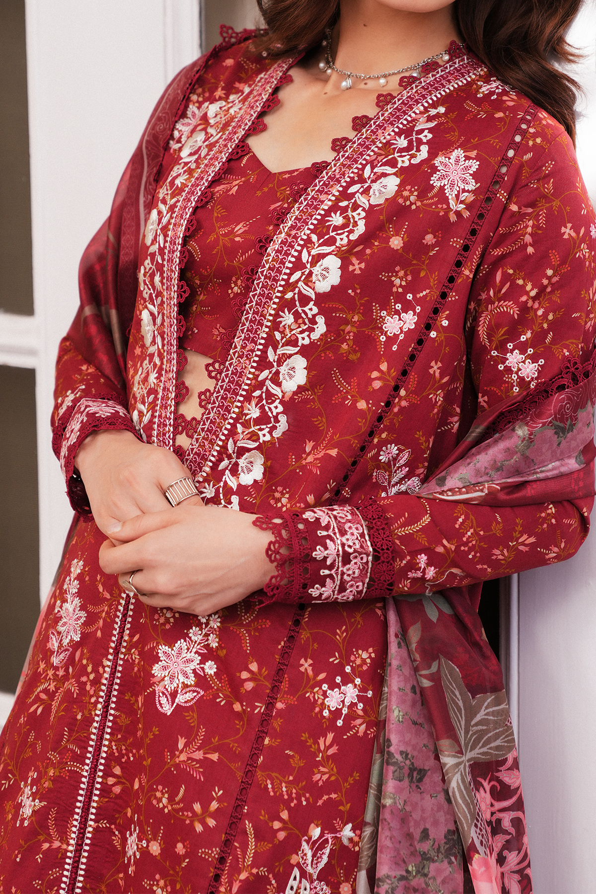 Elyndra Organza Pakistani Summer Dresses - Afrozeh - 3