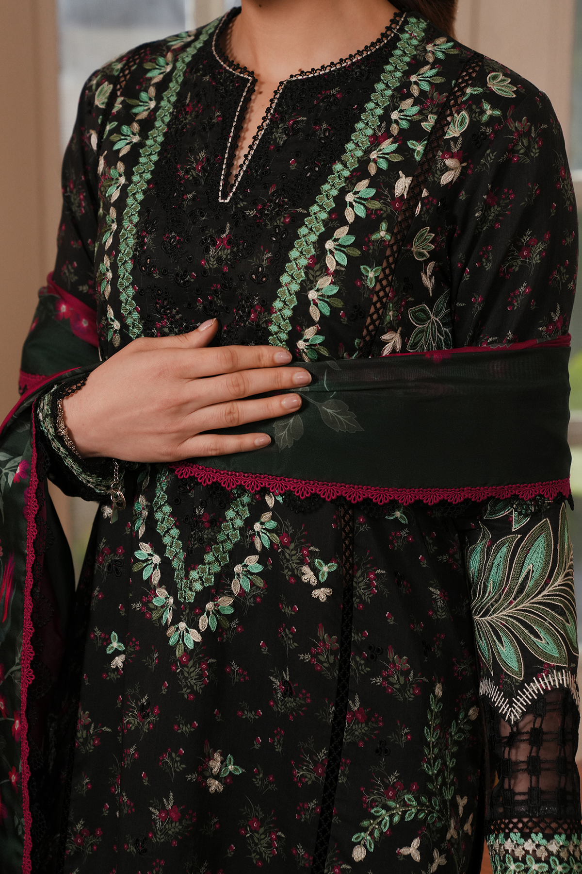 Faye Organza Pakistani Summer Dresses - Afrozeh - 3