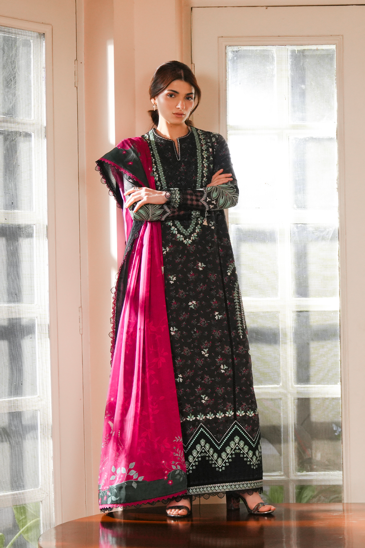 Faye Organza Pakistani Summer Dresses - Afrozeh - 4