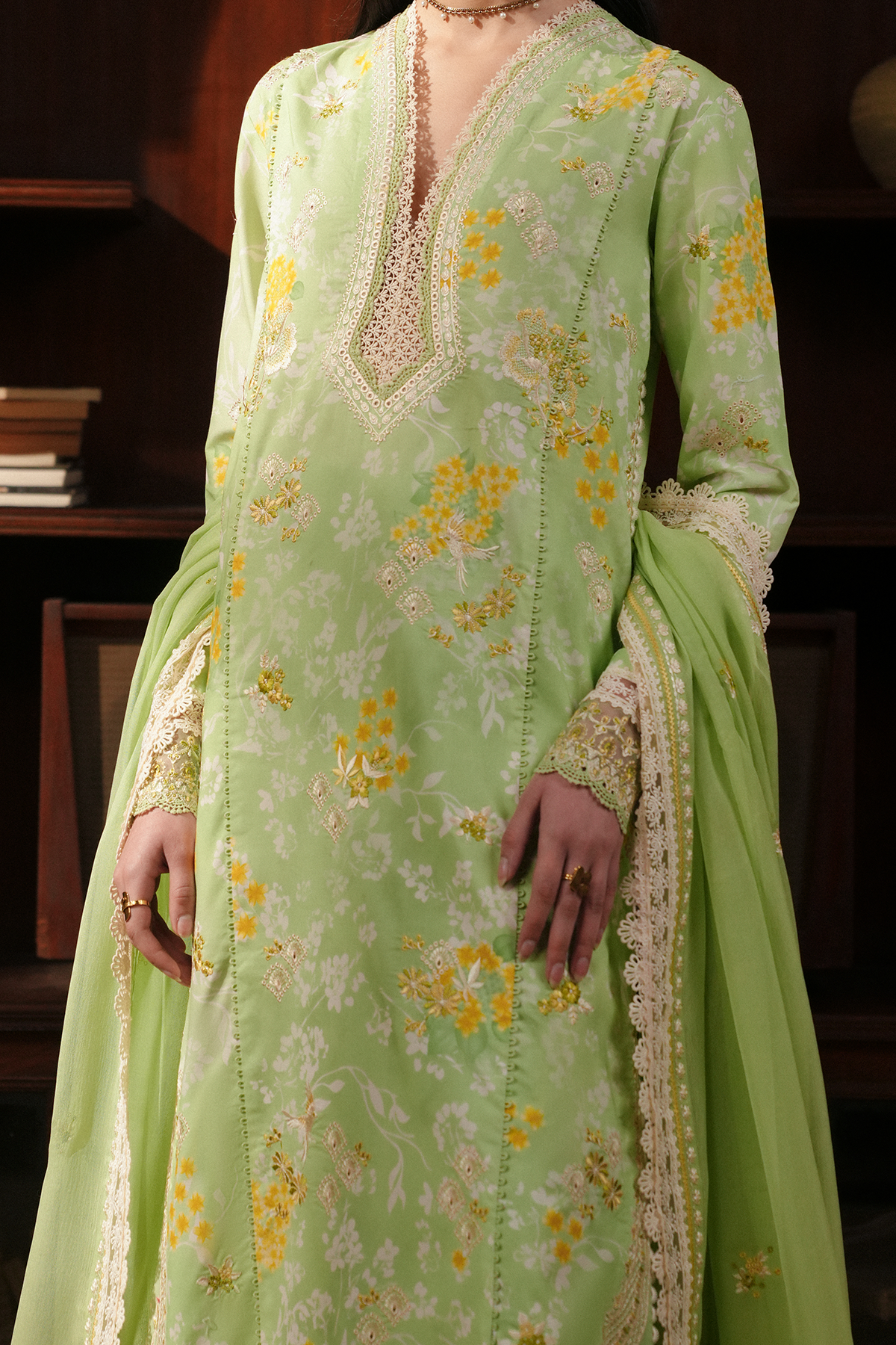 Ciel Organza Pakistani Summer Dresses - Afrozeh - 4