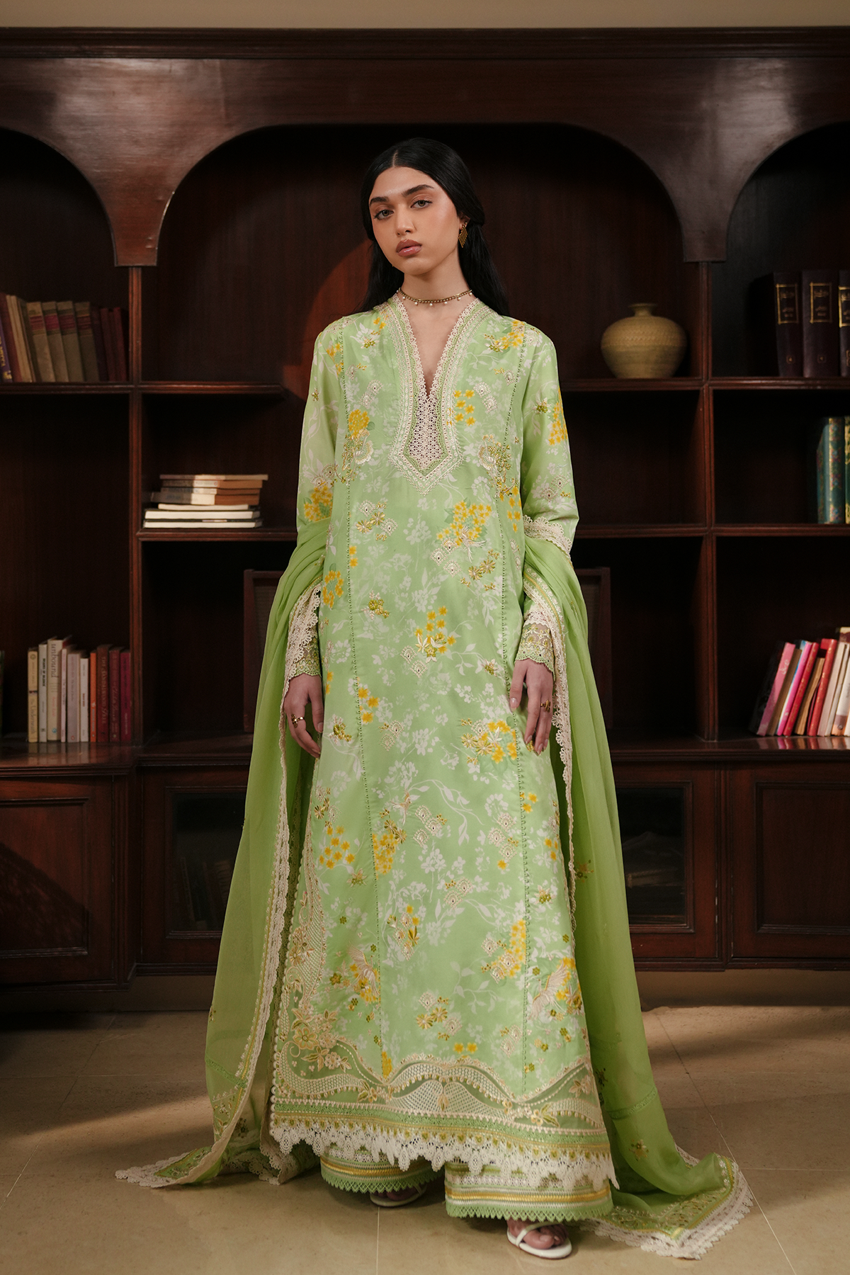 Ciel Organza Pakistani Summer Dresses - Afrozeh - 1