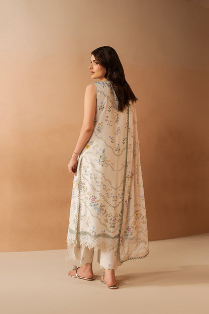 Luem Ivory Premium Fabric Pakistani Summer Dresses - Afrozeh - 2